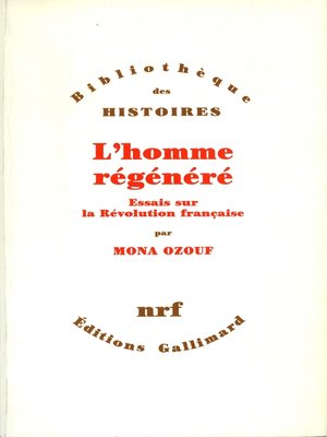 cover image of L'Homme régénéré--Essais sur la Révolution française